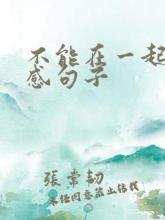 不能在一起的伤感句子