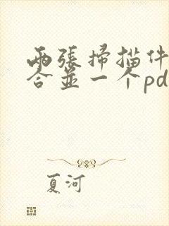 两张扫描件如何合并一个pdf文件