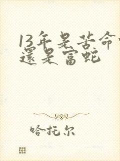 13年是苦命蛇还是富蛇
