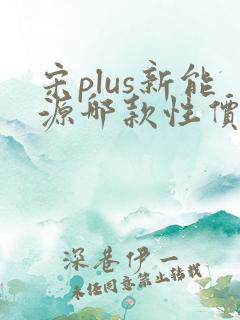 宋plus新能源哪款性价比高
