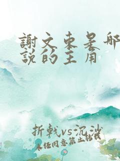 谢文东是哪部小说的主角