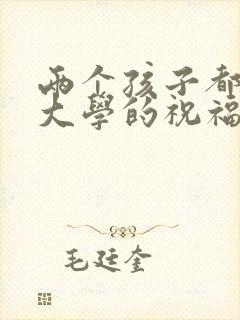 两个孩子都考上大学的祝福语