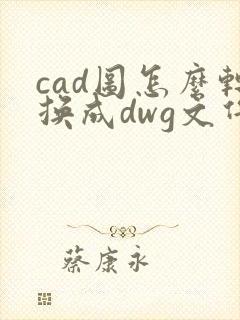 cad图怎么转换成dwg文件