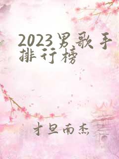 2023男歌手排行榜