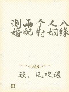 测两个人八字合婚配对姻缘