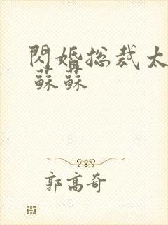 闪婚总裁太霸道 苏苏