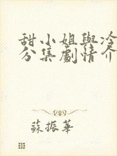 甜小姐与冷先生分集剧情介绍
