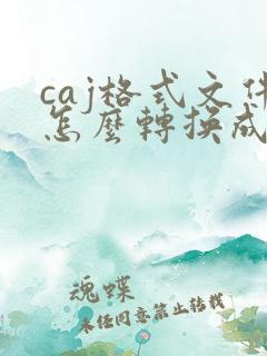 caj格式文件怎么转换成pdf