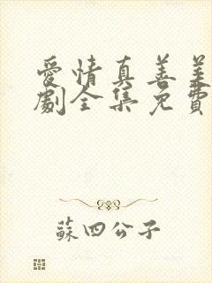 爱情真善美电视剧全集免费