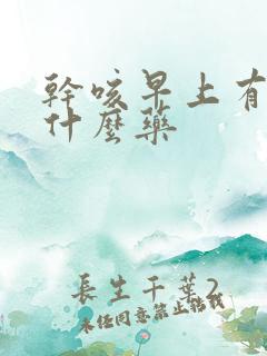 干咳早上有痰吃什么药