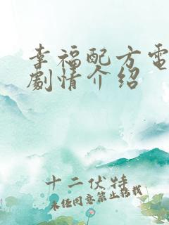 幸福配方电视剧剧情介绍