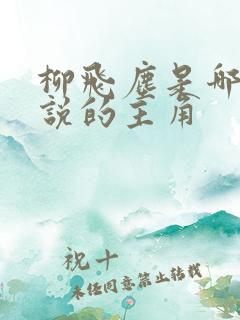 柳飞尘是哪部小说的主角