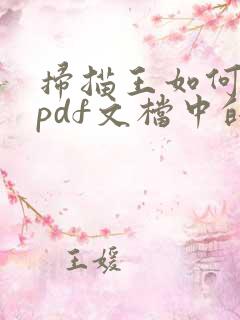 扫描王如何去除pdf文档中的水印