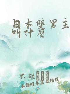 日本双男主动漫叫什么