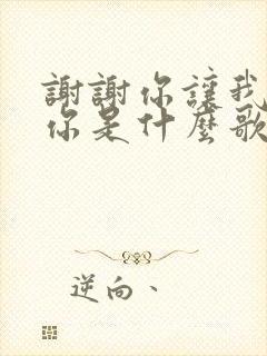 谢谢你让我遇到你是什么歌曲