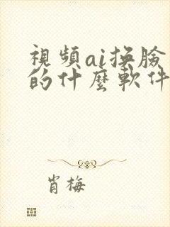 视频ai换脸用的什么软件
