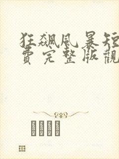 狂飙风暴短剧免费完整版观看