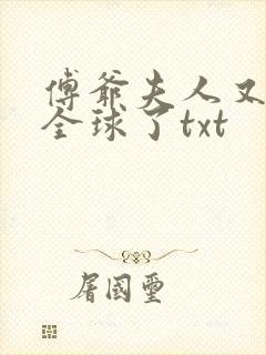 傅爷夫人又惊艳全球了txt
