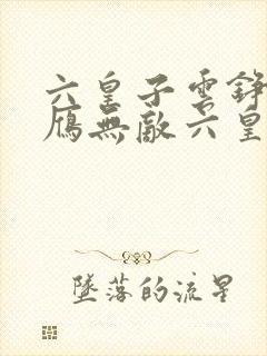 六皇子云铮沈落雁无敌六皇子