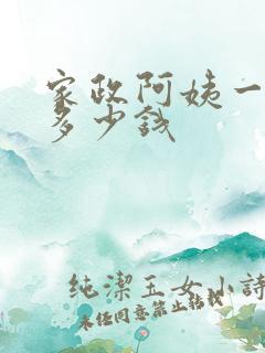 家政阿姨一个月多少钱