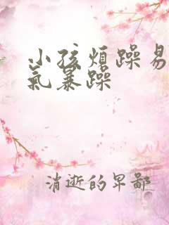 小孩烦躁易怒脾气暴躁