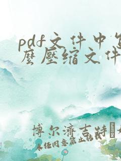 pdf文件中怎么压缩文件大小