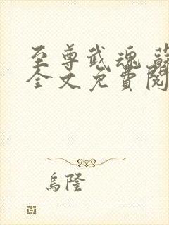 至尊武魂 苏莫全文免费阅读