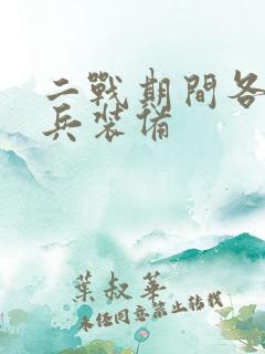 二战期间各国单兵装备