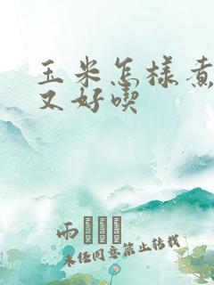 玉米怎样煮又嫩又好吃