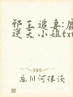 邪王追妻:废材逆天小姐txt
