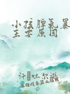 小孩脾气暴躁的主要原因