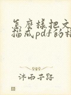 怎么样把文件扫描成pdf的格式