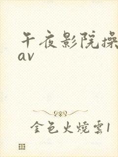 午夜影院操一操av