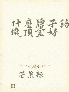 什么牌子的网络机顶盒好