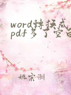 word转换成pdf多了空白页怎么办
