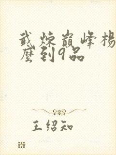武炼巅峰杨开怎么到9品