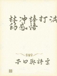 林冲棒打洪教头的感悟