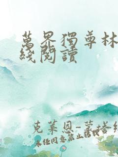 万界独尊林枫在线阅读