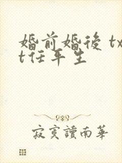 婚前婚后 txt任平生
