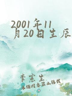 2001年11月20日生辰八字算命