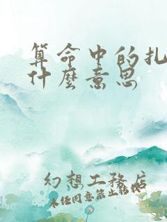 算命中的扎根是什么意思