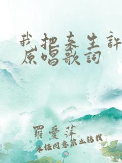 我把来生许给你原唱歌词