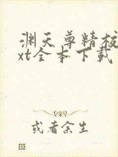 渊天尊精校版txt全本下载