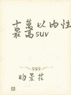 十万以内性价比最高suv