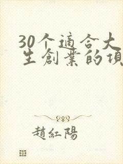 30个适合大学生创业的项目计划书