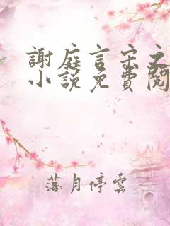 谢庭言宋之意的小说免费阅读