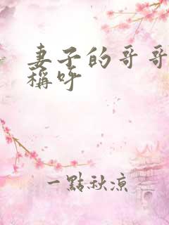 妻子的哥哥怎么称呼