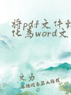 将pdf文件转化为word文件后乱码
