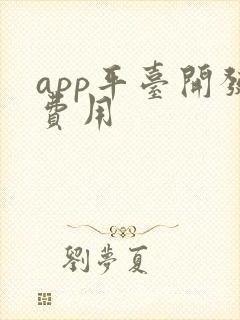 app平台开发费用