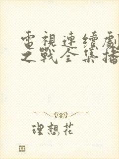 电视连续剧战后之战全集播放